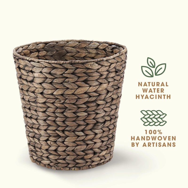 84ECO 2-Pack Black Wicker Trash Cans - Image 4